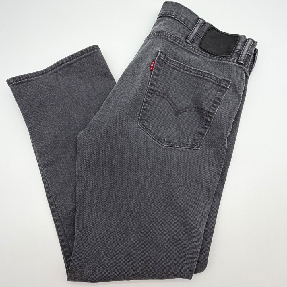 Levis 513 Slim Straight Jeans Mens 38x30 Gray Denim Pants 08513-0479
